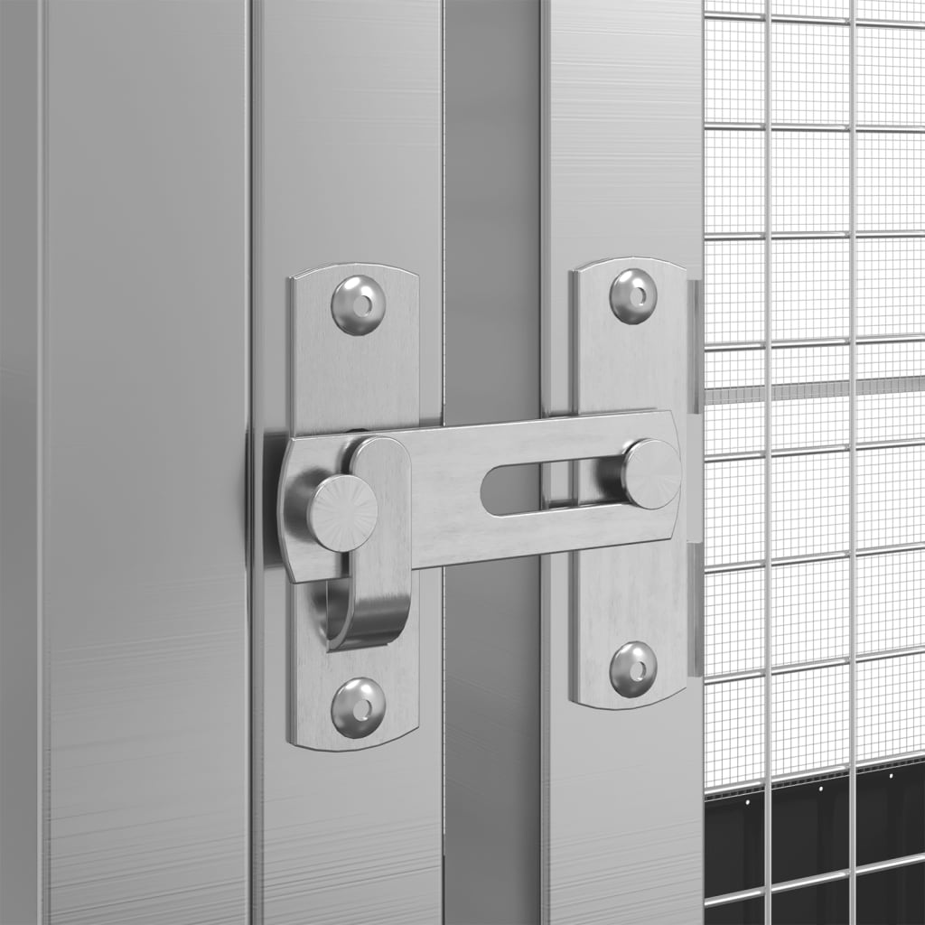 Voliere mit Erweiterung Silber 209 x 203 x 216 cm Stahl