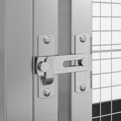 Voliere mit Erweiterung Silber 209 x 203 x 216 cm Stahl