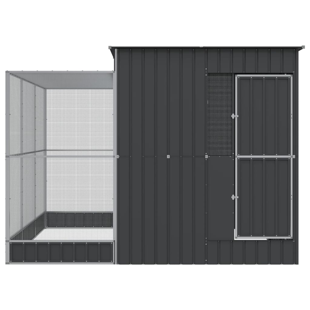 Voliere mit Erweiterung Silber 290 x 303 x 216 cm Stahl