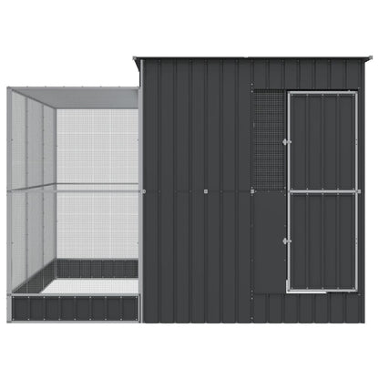 Voliere mit Erweiterung Silber 290 x 303 x 216 cm Stahl