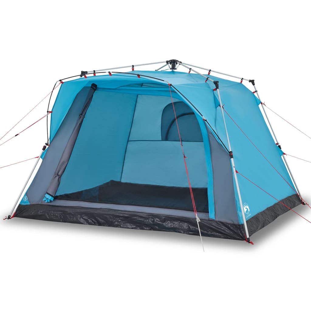 Campingzelt 4 Personen Blau Quick Release