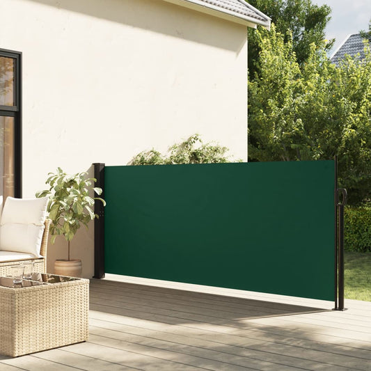 Seitenmarkise Ausziehbar Dunkelgrün 120x600 cm