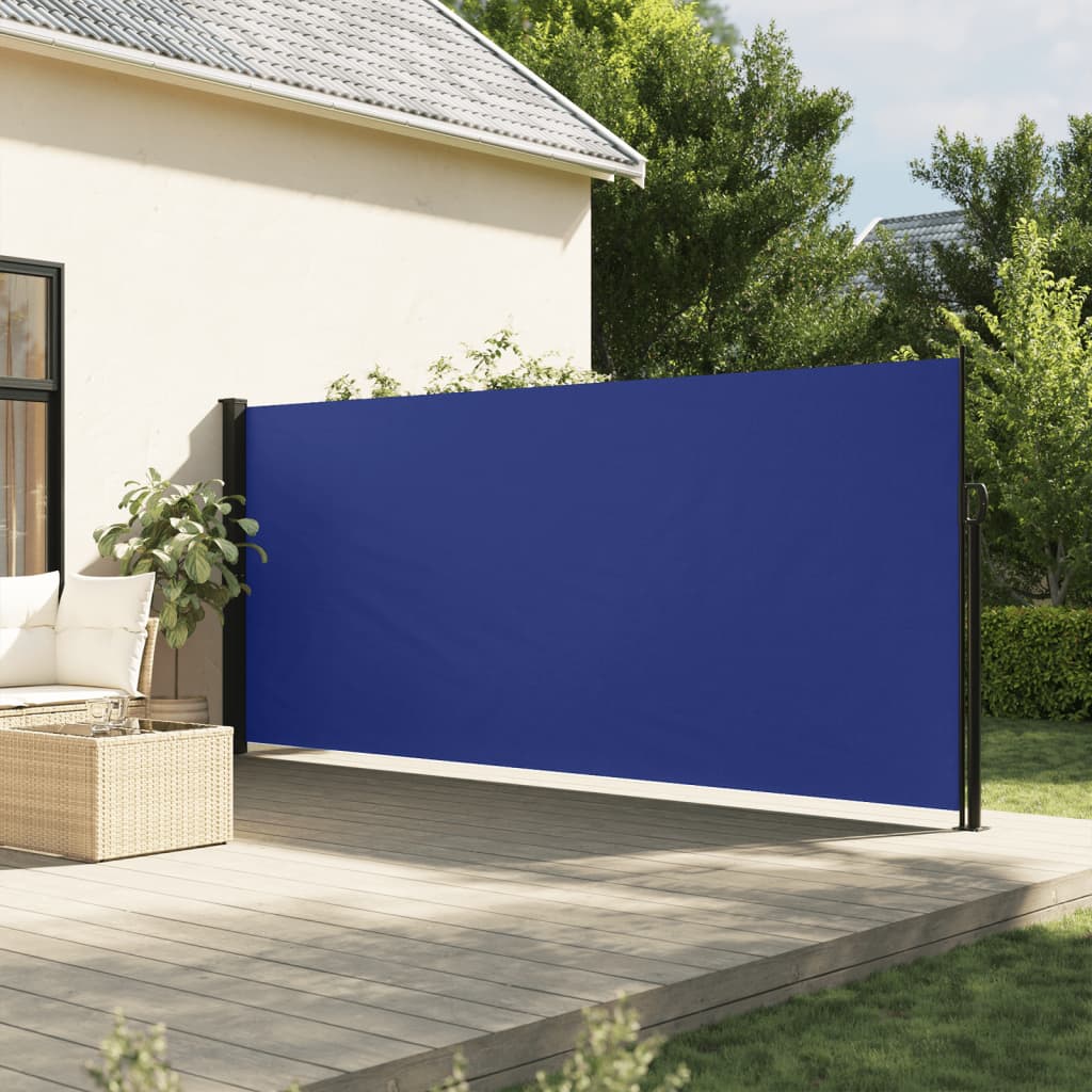 Seitenmarkise Ausziehbar Blau 160x600 cm