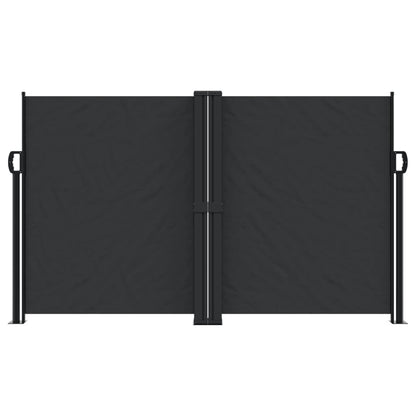 Seitenmarkise Ausziehbar Schwarz 140x600 cm