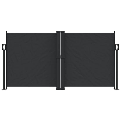 Seitenmarkise Ausziehbar Schwarz 120x1000 cm