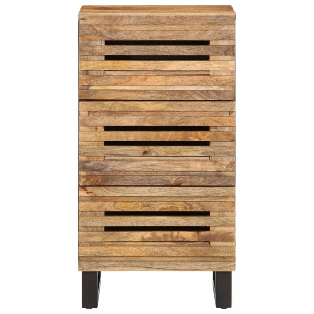 Sideboard 40x34x75 cm Raues Massives Mangoholz