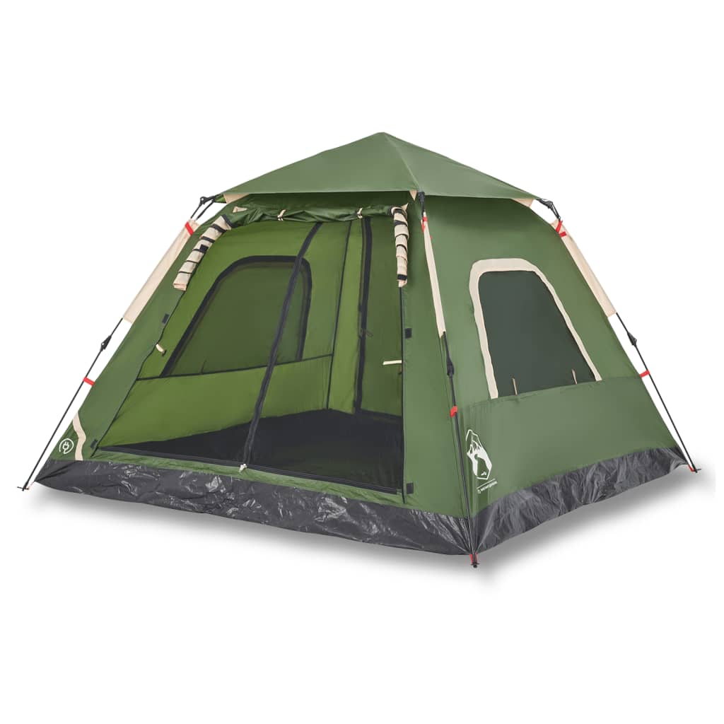 Kuppel-Campingzelt 5 Personen Grün Quick Release