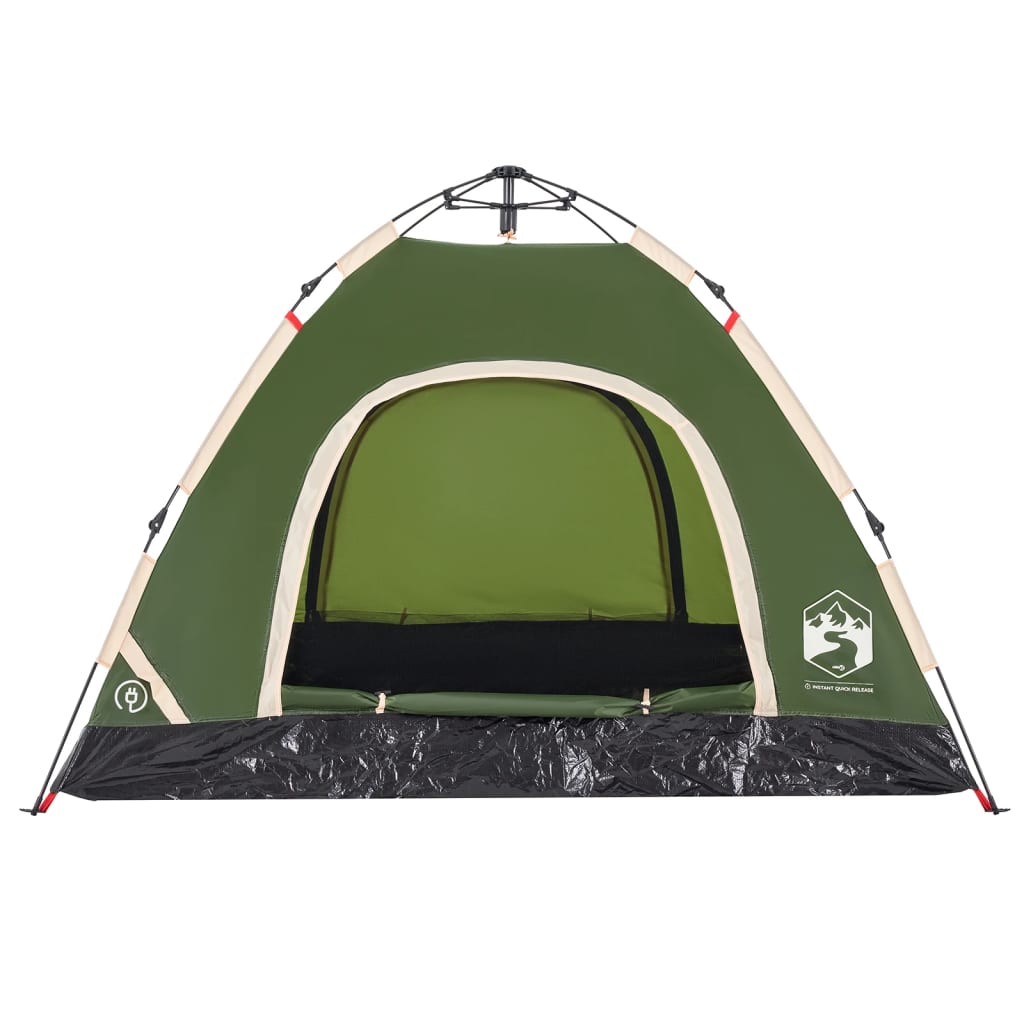 Campingzelt 3 Personen Grün Quick Release