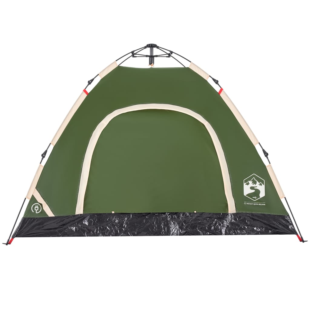 Campingzelt 3 Personen Grün Quick Release