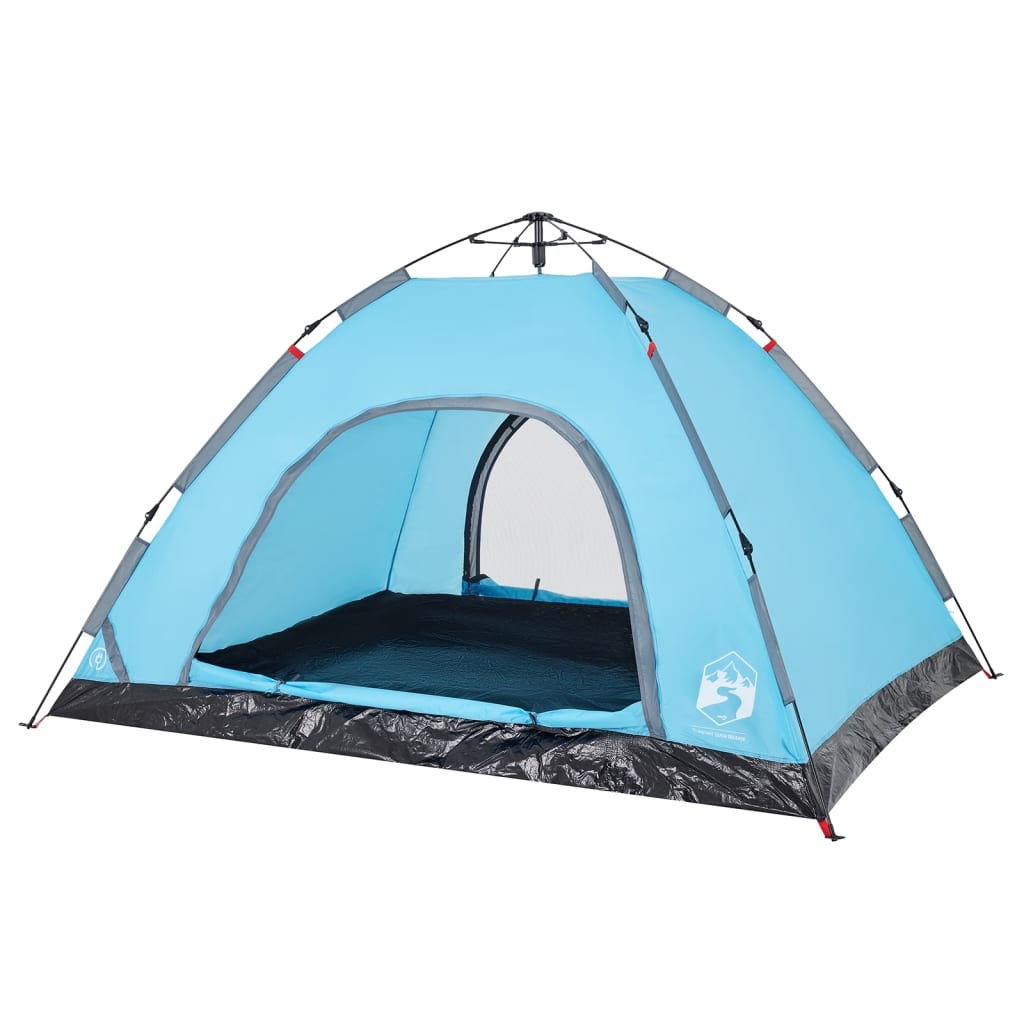 Campingzelt 4 Personen Blau Quick Release