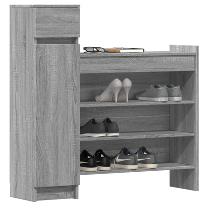Schuhschrank Grau Sonoma 100,5x28x100 cm Holzwerkstoff