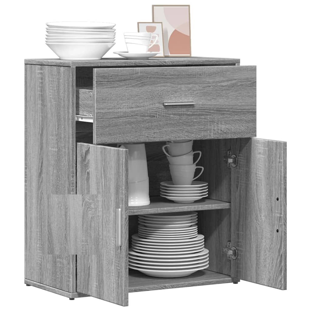 Sideboard Grau Sonoma-Eiche 60x31x70 cm Holzwerkstoff