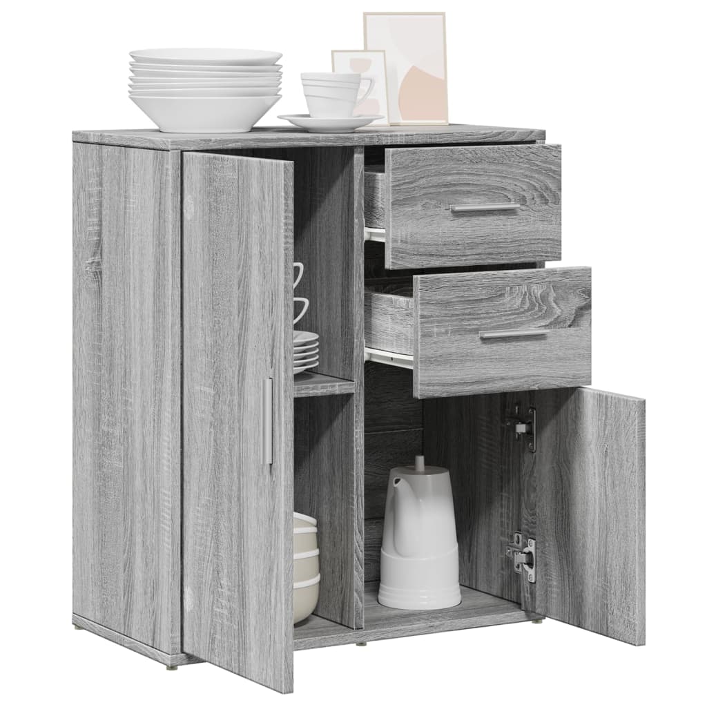 Sideboard Grau Sonoma-Eiche 60x31x70 cm Holzwerkstoff