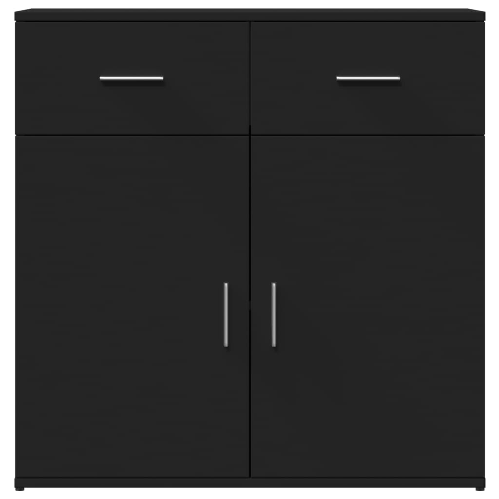Sideboard Schwarz 79x38x80 cm Holzwerkstoff