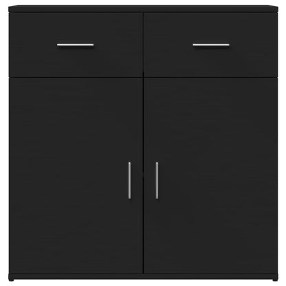 Sideboard Schwarz 79x38x80 cm Holzwerkstoff