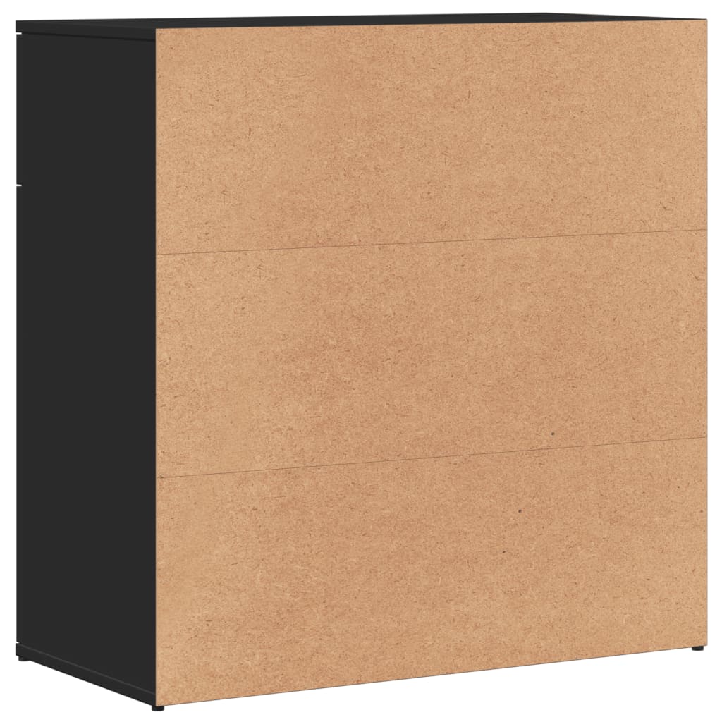 Sideboard Schwarz 79x38x80 cm Holzwerkstoff