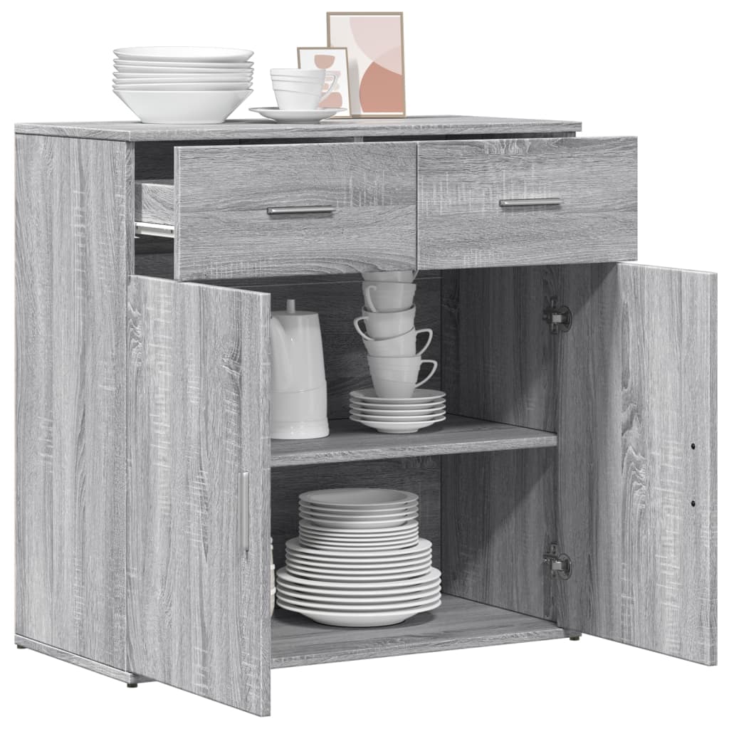 Sideboard Grau Sonoma 79x38x80 cm Holzwerkstoff