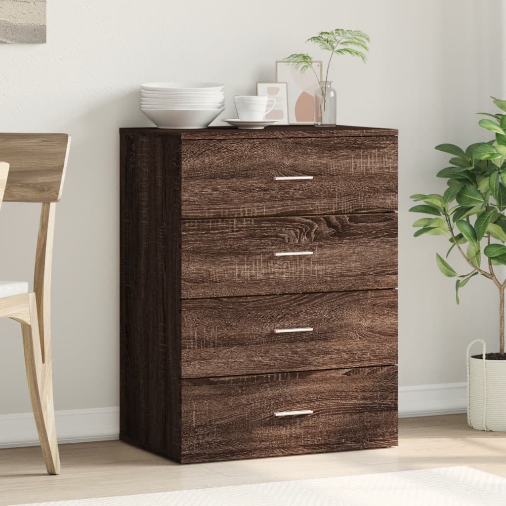 Sideboard Braun Eichen-Optik 60x39x80 cm Holzwerkstoff