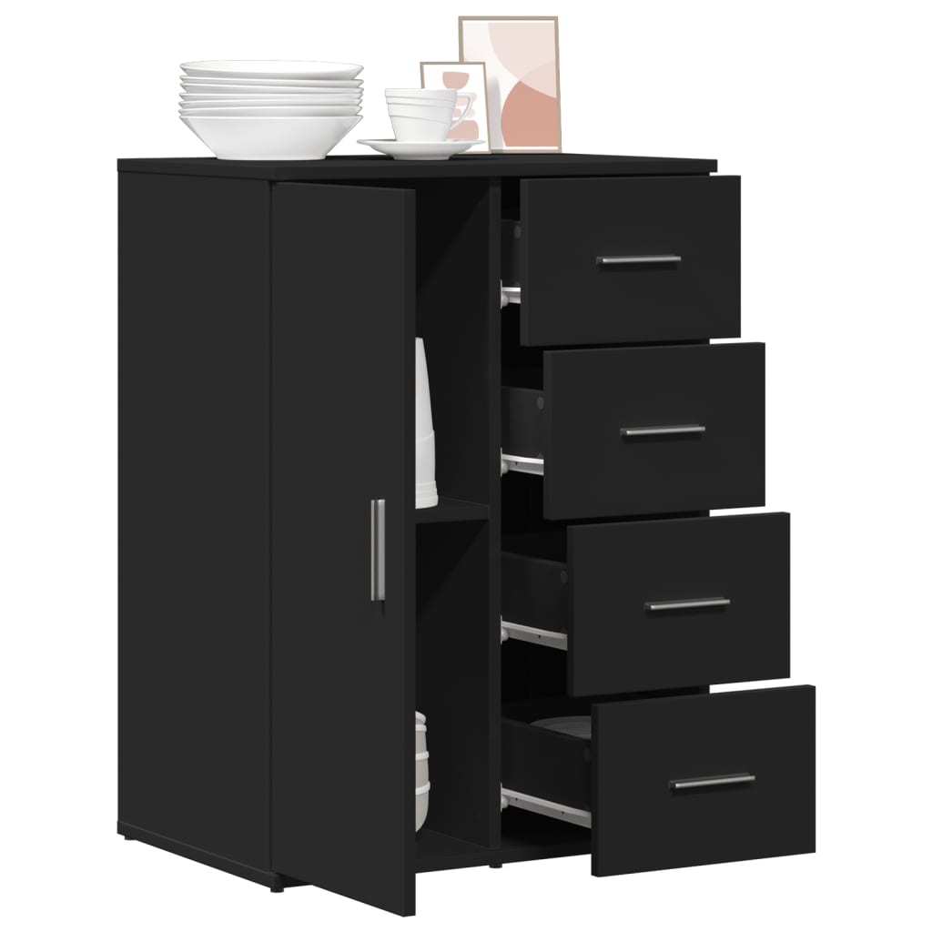 Sideboard Schwarz 59x39x80 cm Holzwerkstoff