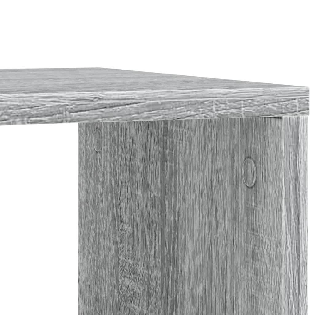 Beistelltisch mit Rollen Grau Sonoma 50x30x55 cm Holzwerkstoff