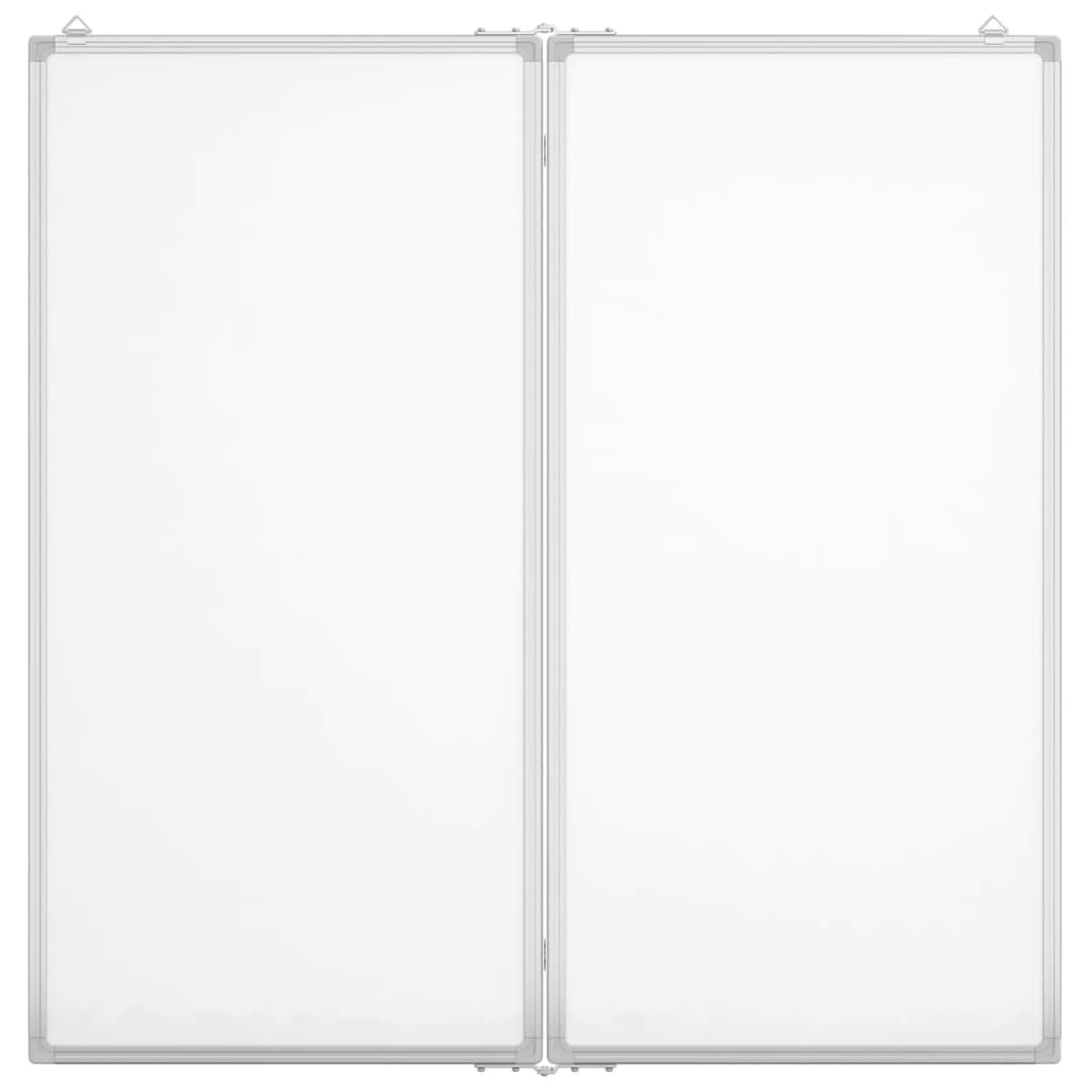 Magnetisches Whiteboard Klappbar 100x100x1,7 cm Aluminium