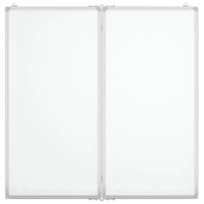 Magnetisches Whiteboard Klappbar 100x100x1,7 cm Aluminium