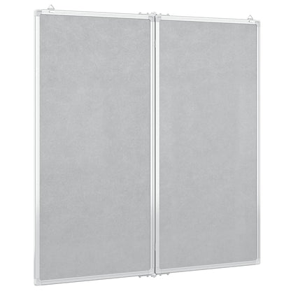 Magnetisches Whiteboard Klappbar 100x100x1,7 cm Aluminium