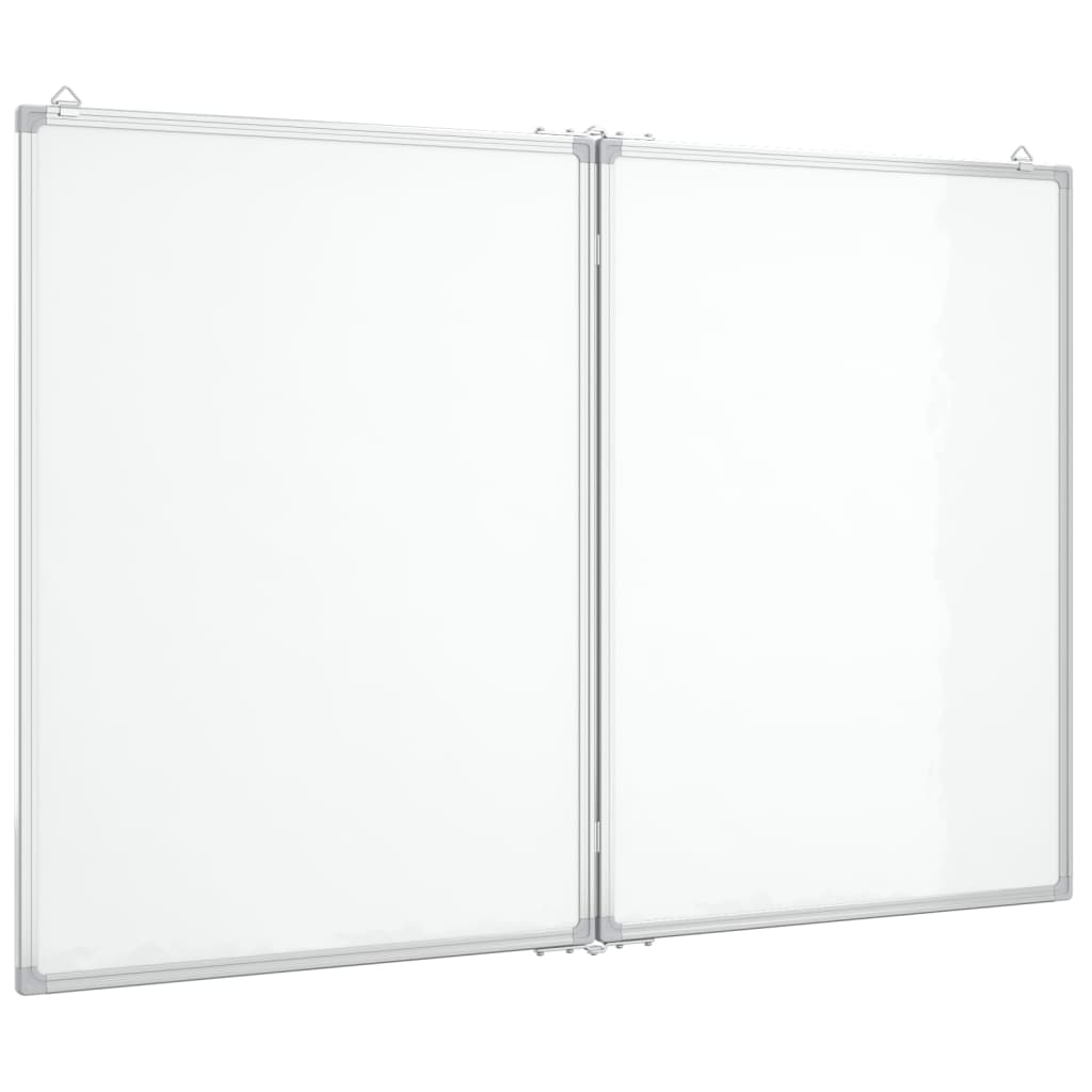 Magnetisches Whiteboard Klappbar 120x80x1,7 cm Aluminium