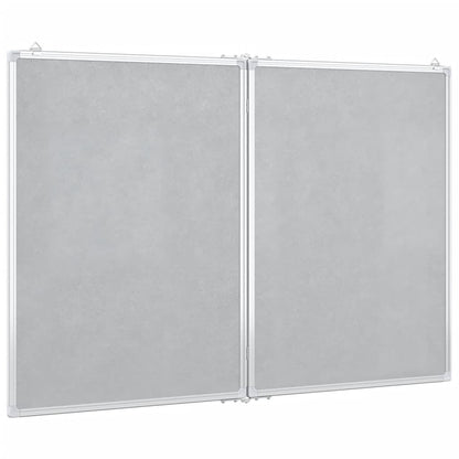 Magnetisches Whiteboard Klappbar 120x80x1,7 cm Aluminium