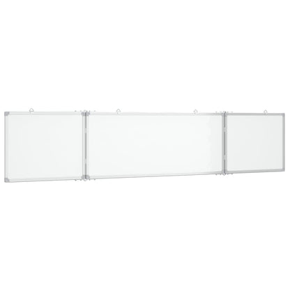 Magnetisches Whiteboard Klappbar 200x40x1,7 cm Aluminium