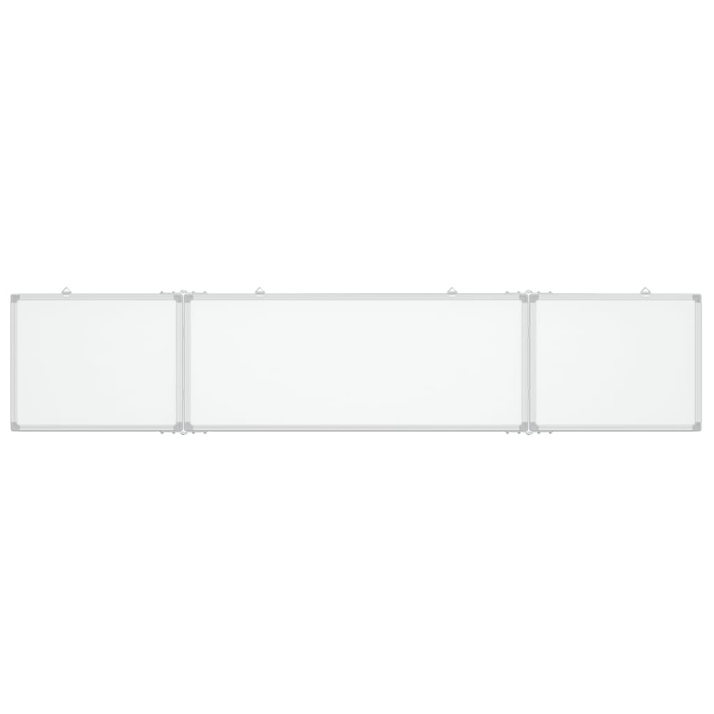 Magnetisches Whiteboard Klappbar 200x40x1,7 cm Aluminium