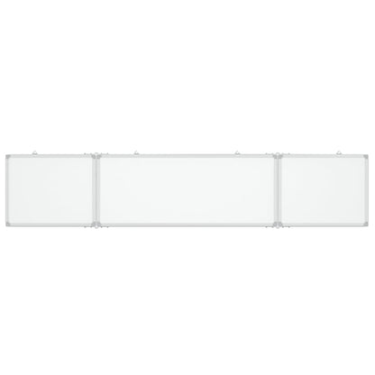 Magnetisches Whiteboard Klappbar 200x40x1,7 cm Aluminium