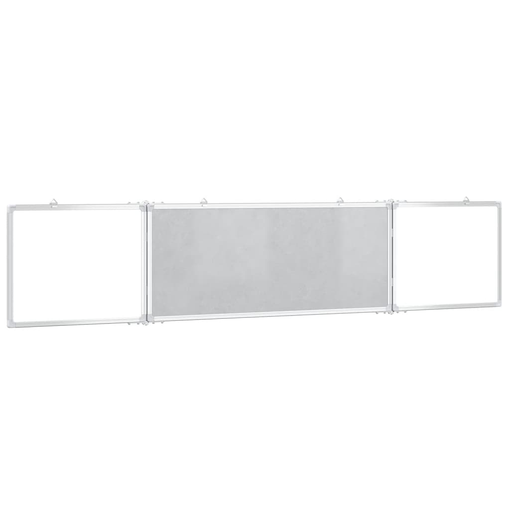 Magnetisches Whiteboard Klappbar 200x40x1,7 cm Aluminium