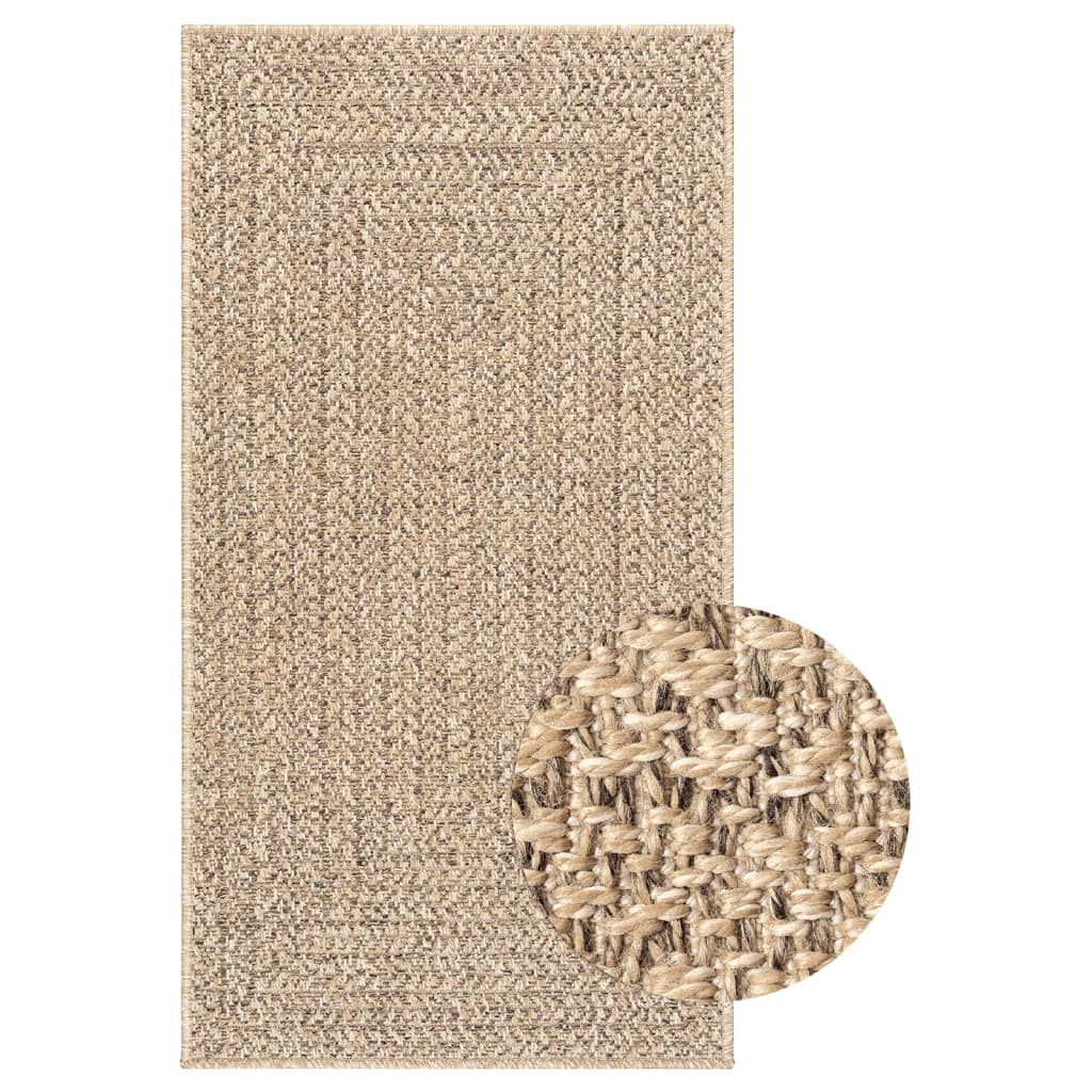 Teppich ZIZUR 100x200 cm Jute-Optik Indoor und Outdoor