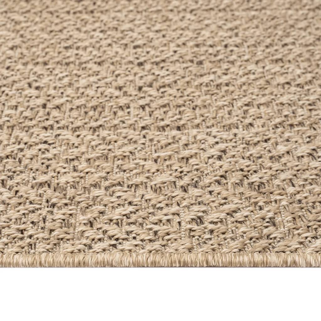 Teppich ZIZUR 120x120 cm Jute-Optik Indoor und Outdoor