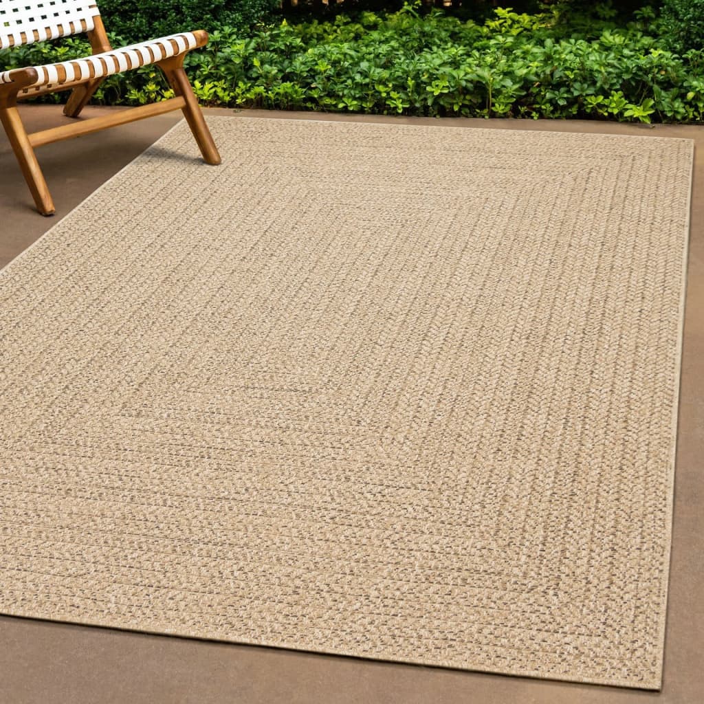 Teppich ZIZUR 240x240 cm Jute-Optik Indoor und Outdoor