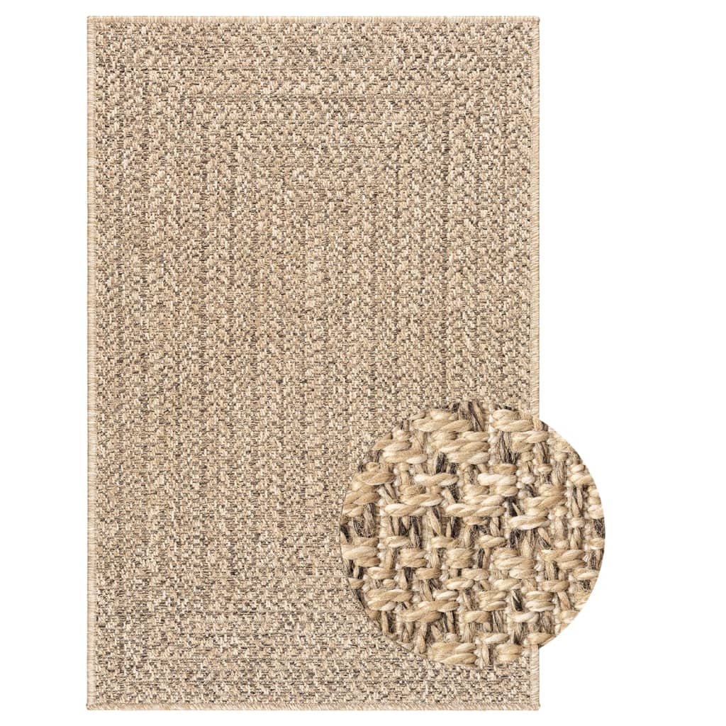 Teppich ZIZUR 240x340 cm Jute-Optik Indoor und Outdoor