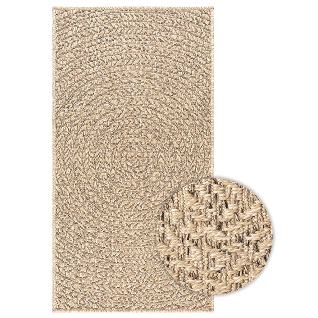 Teppich ZIZUR 100x200 cm Jute-Optik Indoor und Outdoor