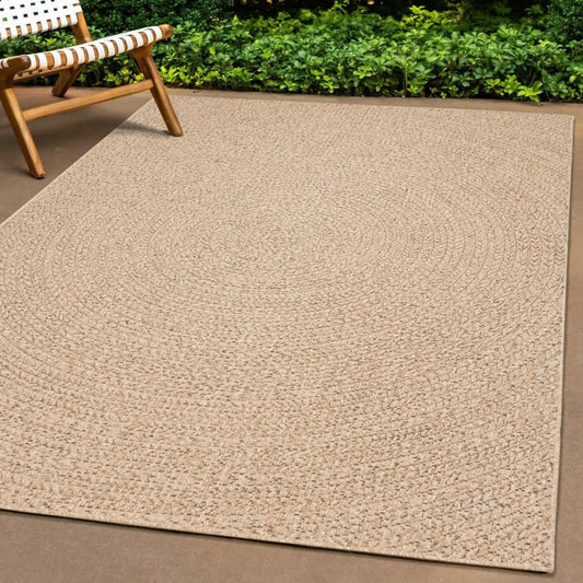 Teppich ZIZUR 100x200 cm Jute-Optik Indoor und Outdoor