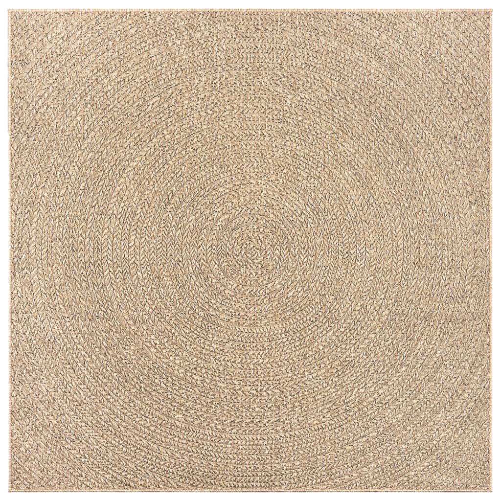 Teppich ZIZUR 200x200 cm Jute-Optik Indoor und Outdoor