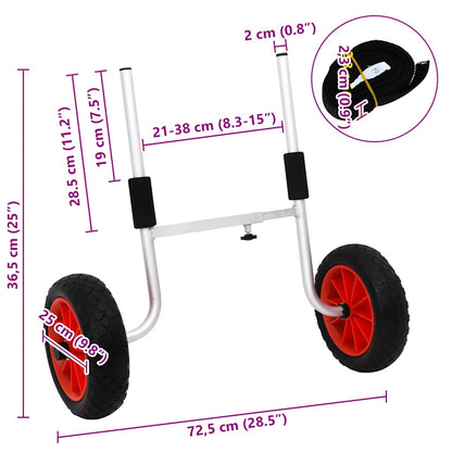 Kajak-Trolley 90 kg Aluminium
