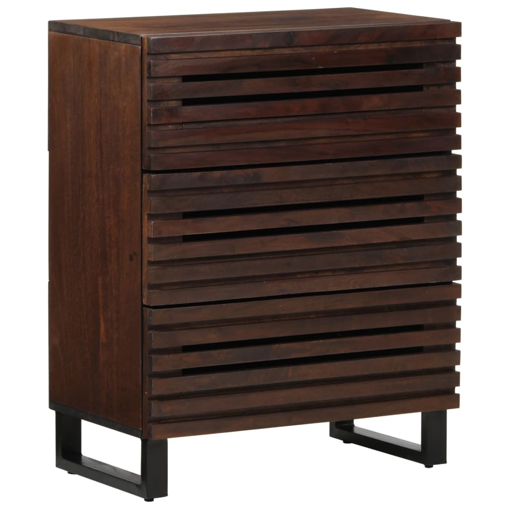 Sideboard 2 Stk. 60x34x75 cm Massivholz Mango