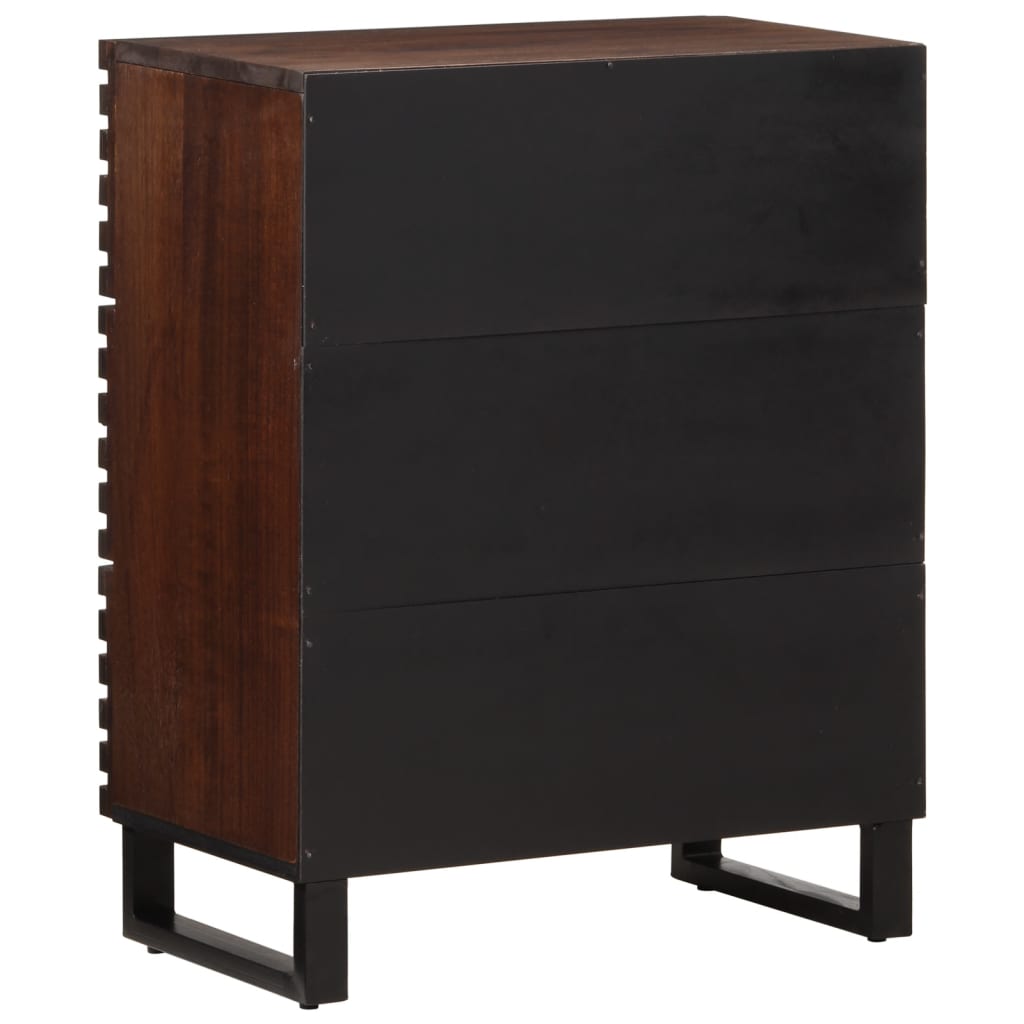 Sideboard 2 Stk. 60x34x75 cm Massivholz Mango