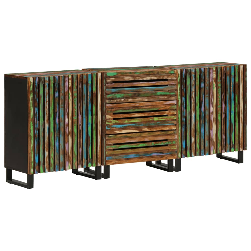 Sideboard 3 Stk. 60x34x75 cm Massivholz Akazie