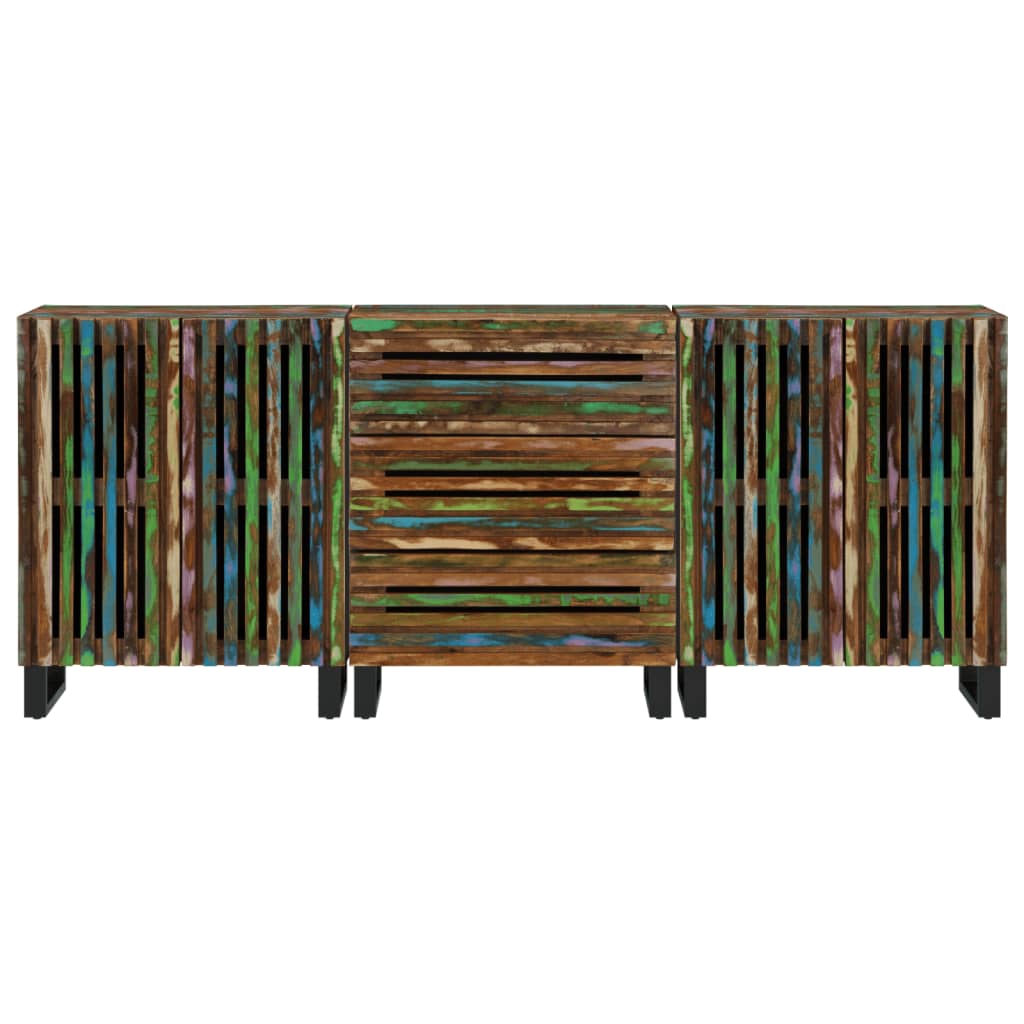 Sideboard 3 Stk. 60x34x75 cm Massivholz Akazie