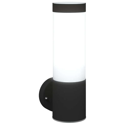 Außenwandlampen 2 pcs Schwarz 12 x 7.5 x 27 cm Edelstahl