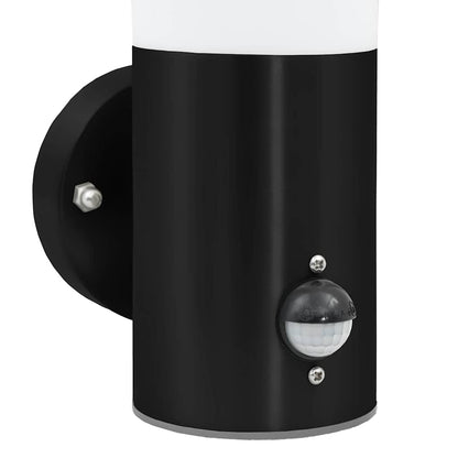 Außenwandlampen 2 pcs Schwarz 12 x 7.5 x 29 cm Edelstahl
