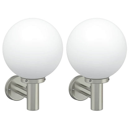 Außenwandlampen 2 pcs Silber 28 x 25 x 38 cm Edelstahl