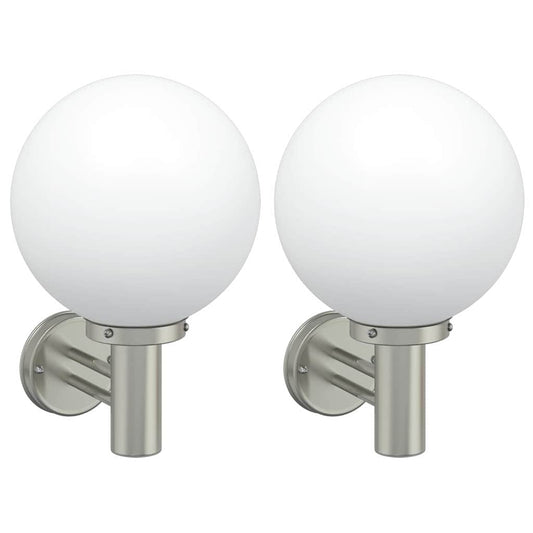 Außenwandlampen 2 pcs Silber 28 x 25 x 38 cm Edelstahl