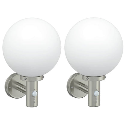 Außenwandlampen 2 pcs Silber 28 x 25 x 38 cm Edelstahl